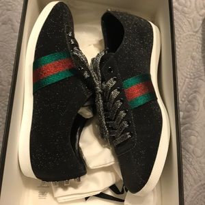 Black Gucci Sparkle Sneaker